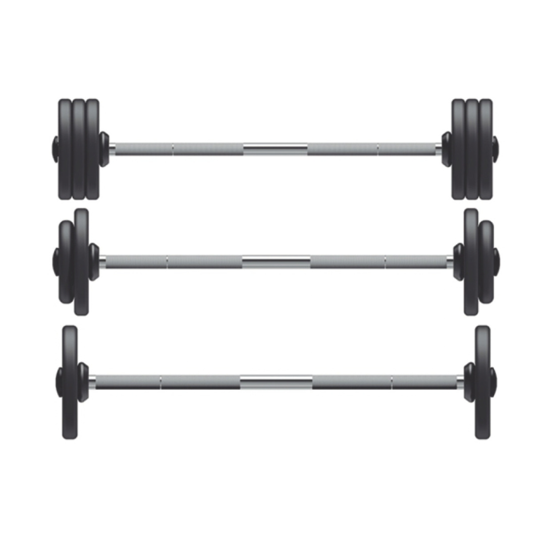 BARRA MONTADA COM ANILHA INJETADA DE 10 A 50KG - BMI10KG/BMI14KG/BMI28KG
