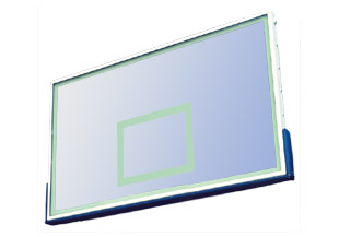 REQUADRO SUPORTE PARA VIDRO TABELA DE BASQUETE 4 FUROS - BA063